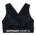 Superdry Active Panel Women Sports Bra Women Sports Bra Black Diagonal Logo