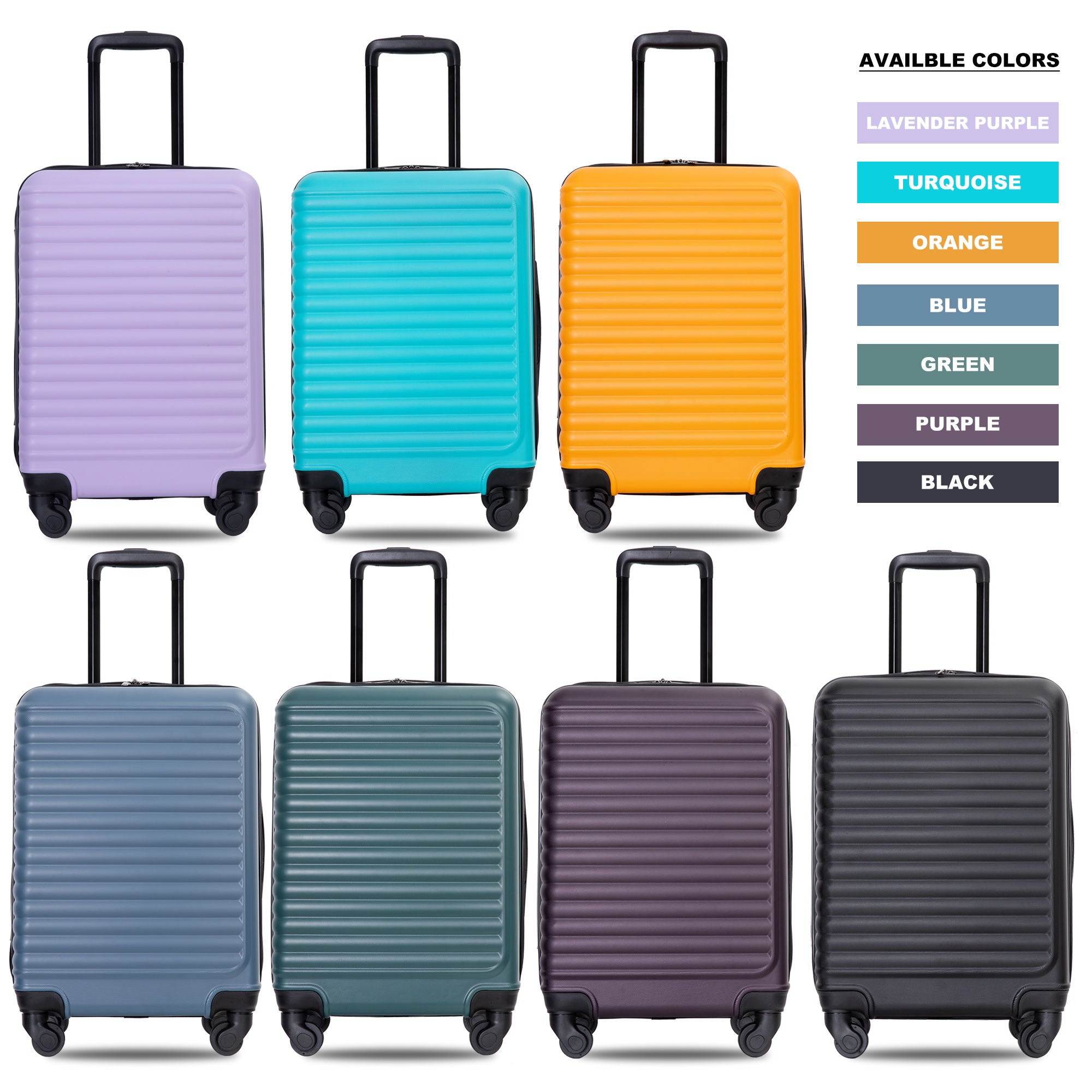 20" Carry On Lightweight Hardside Luggage with Spinner Wheels