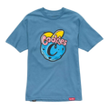 Cookies Puff Print Logo T-Shirt Men Sky Blue