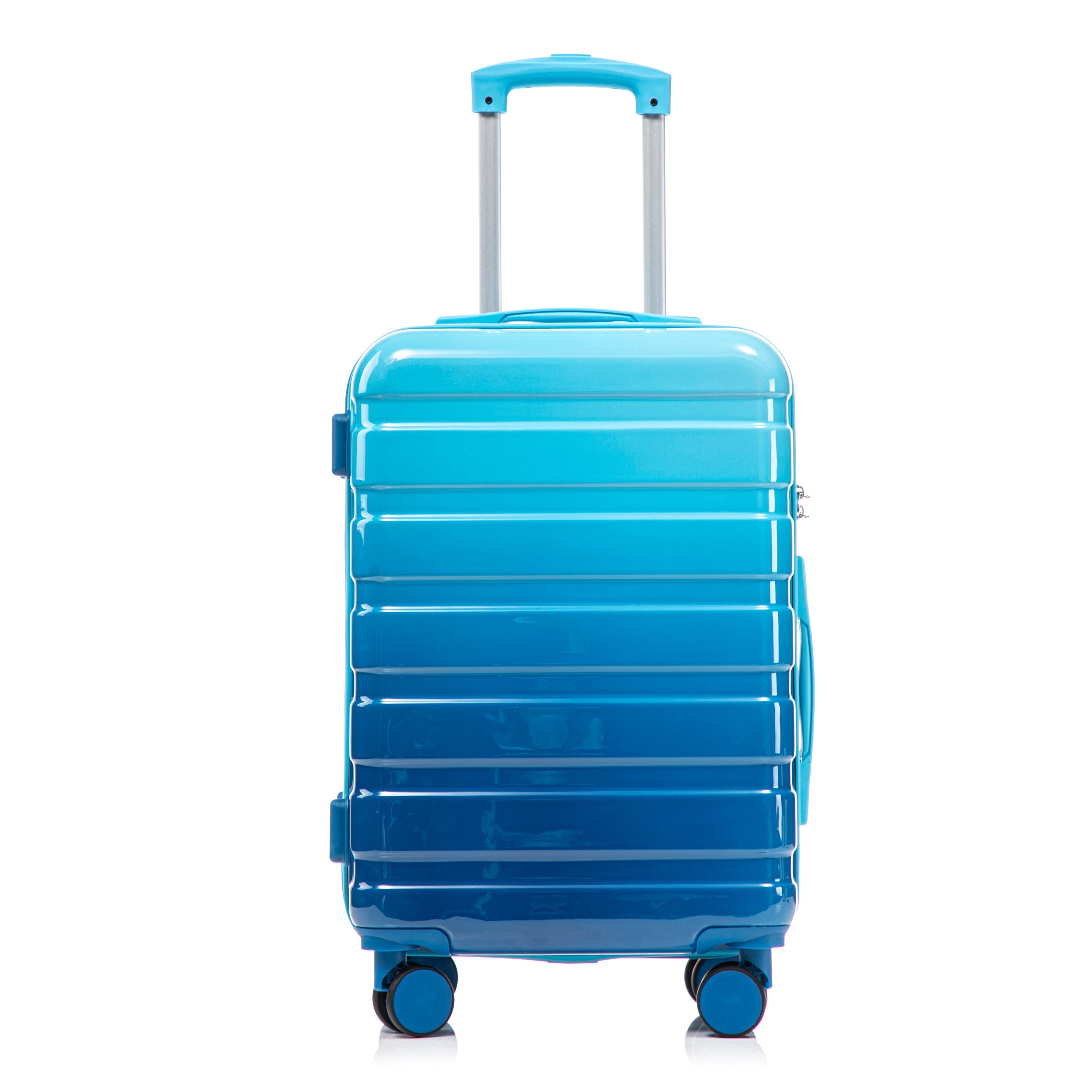 14'/20' 2-Pcs PC Spinner Wheel Luggage Set with Gradient Color and Lock