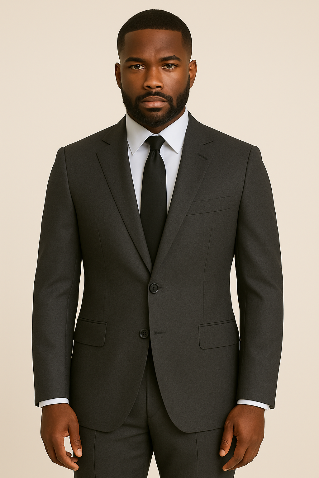 2 Piece Wool Suit -Charcoal