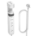 CRST Under-Desk Clamp Power Strip with 3 AC Outlets & 3 USB Ports (1 USB-C), 1020J Surge Protector, 6FT Flat Plug Extension Cord, Easy Mount Desk Charging Station for Home Office