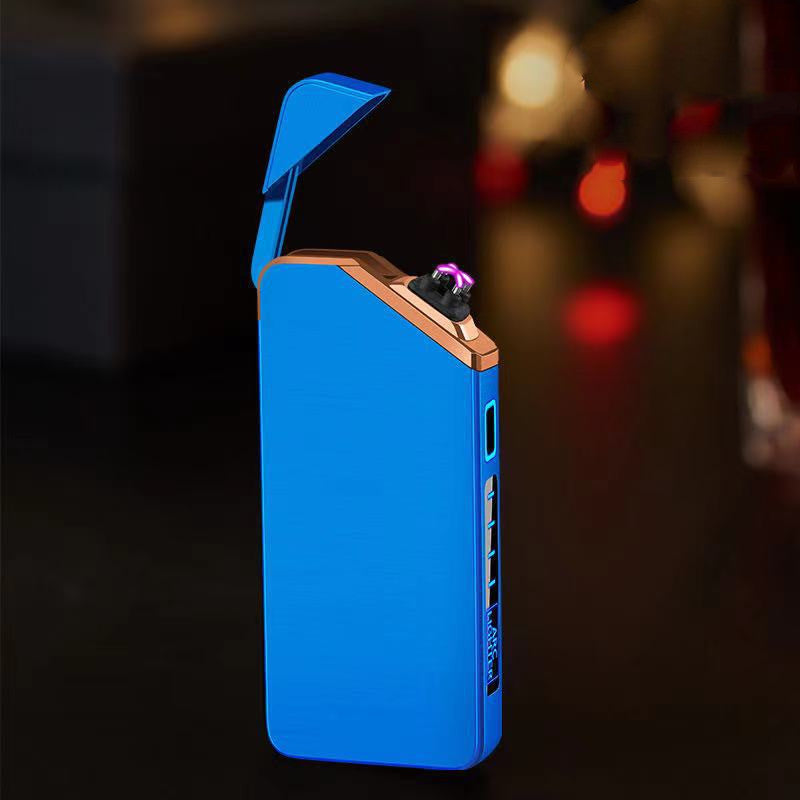 Black Usb Rechargeable Metal Lighter Personality Small Windproof Electronic Modern