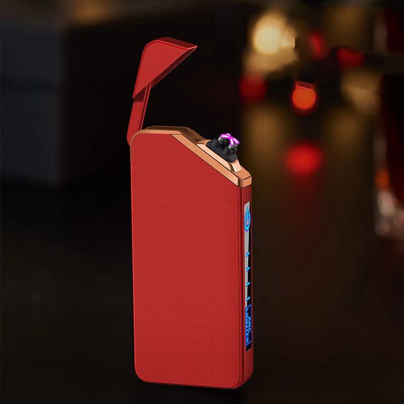 Black Usb Rechargeable Metal Lighter Personality Small Windproof Electronic Modern