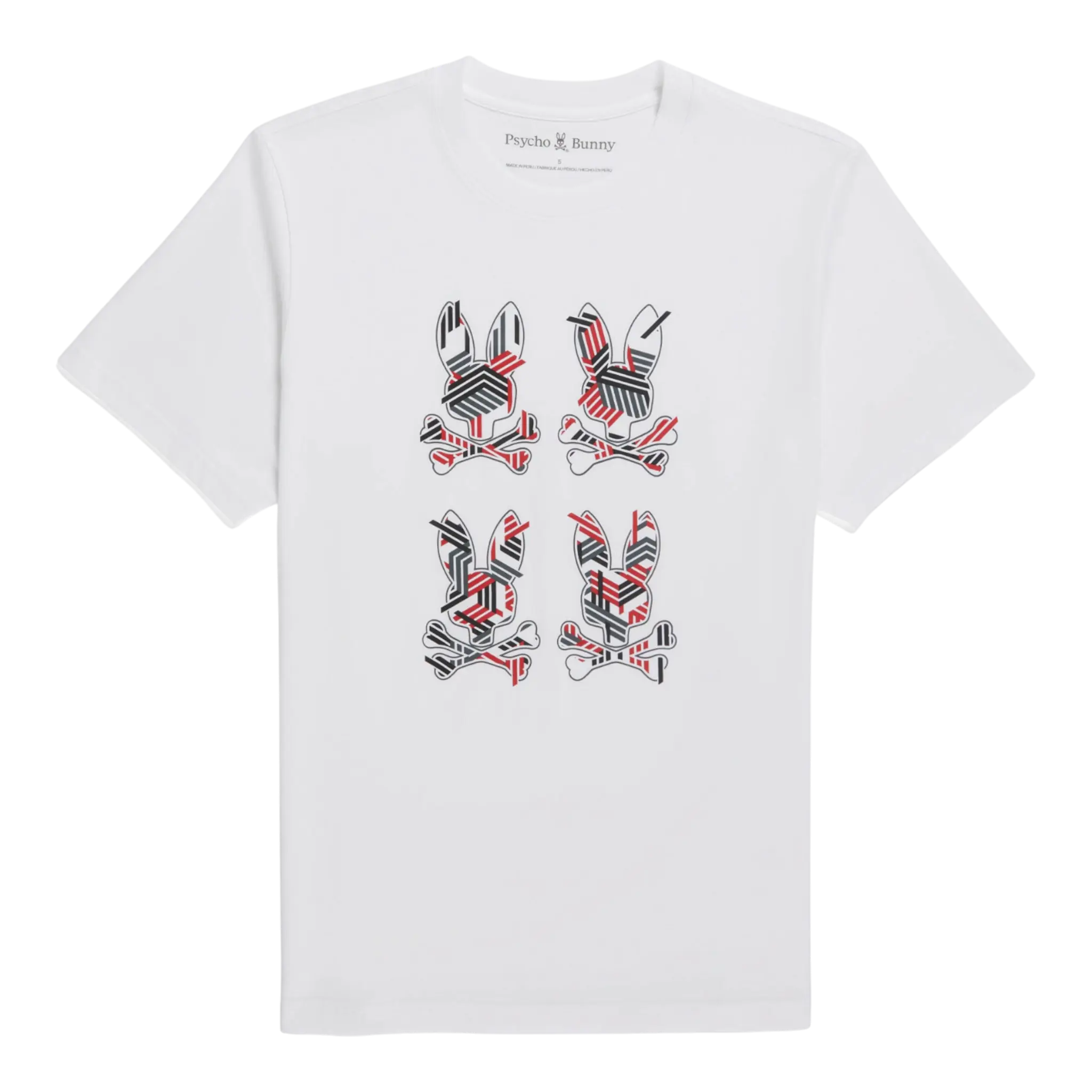 Psycho Bunny Plaza Graphic Men T‑Shirt White