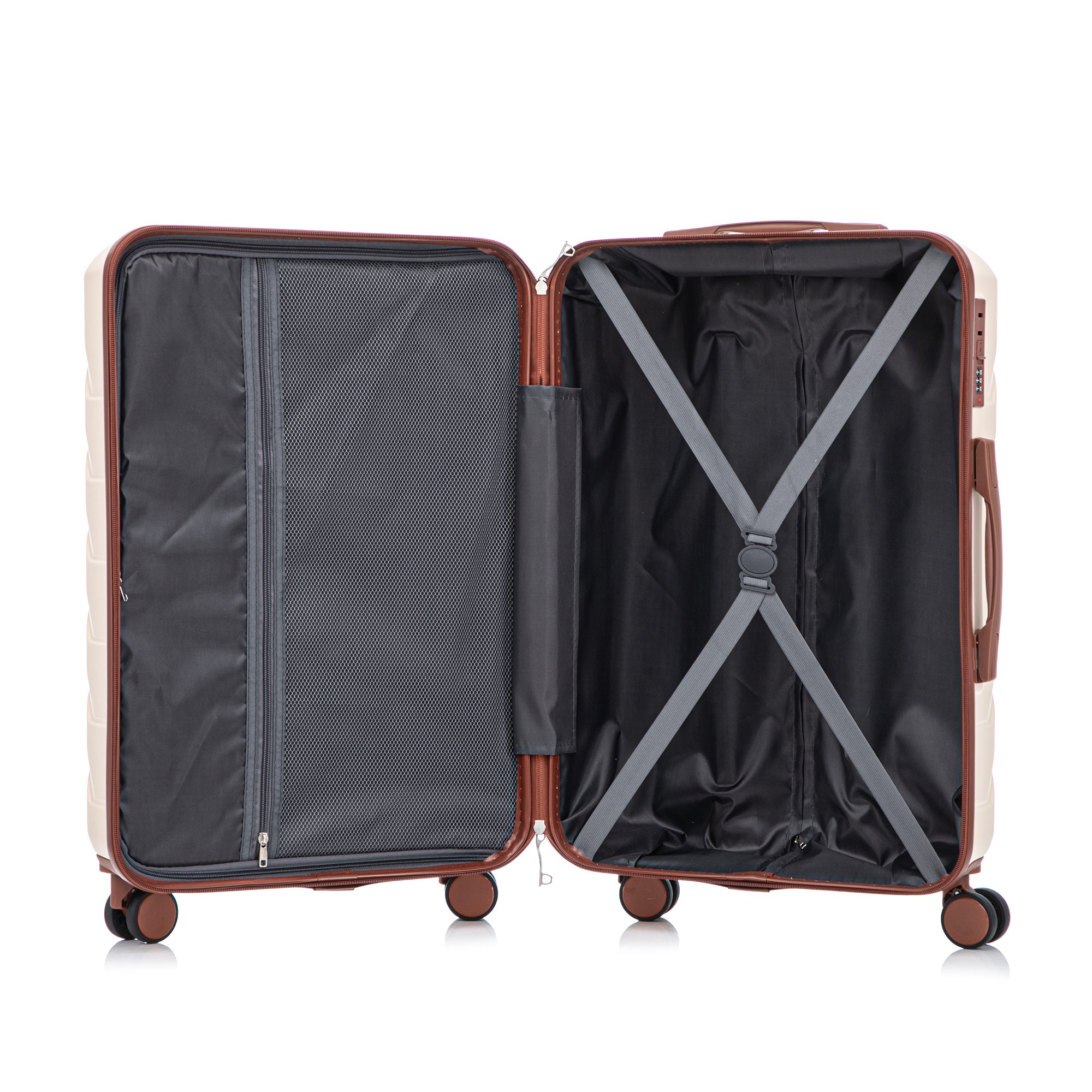 Set 3PCs 20'/24'/28' ABS Spinner Wheel Luggage - Beige
