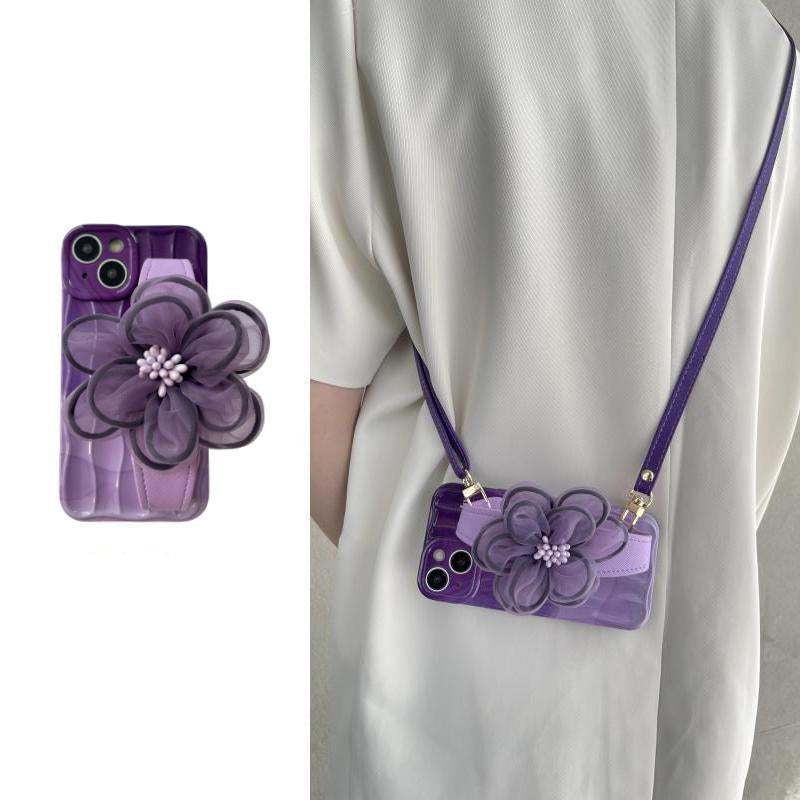 RAMODO Lace Floral Wristband iPhone Case