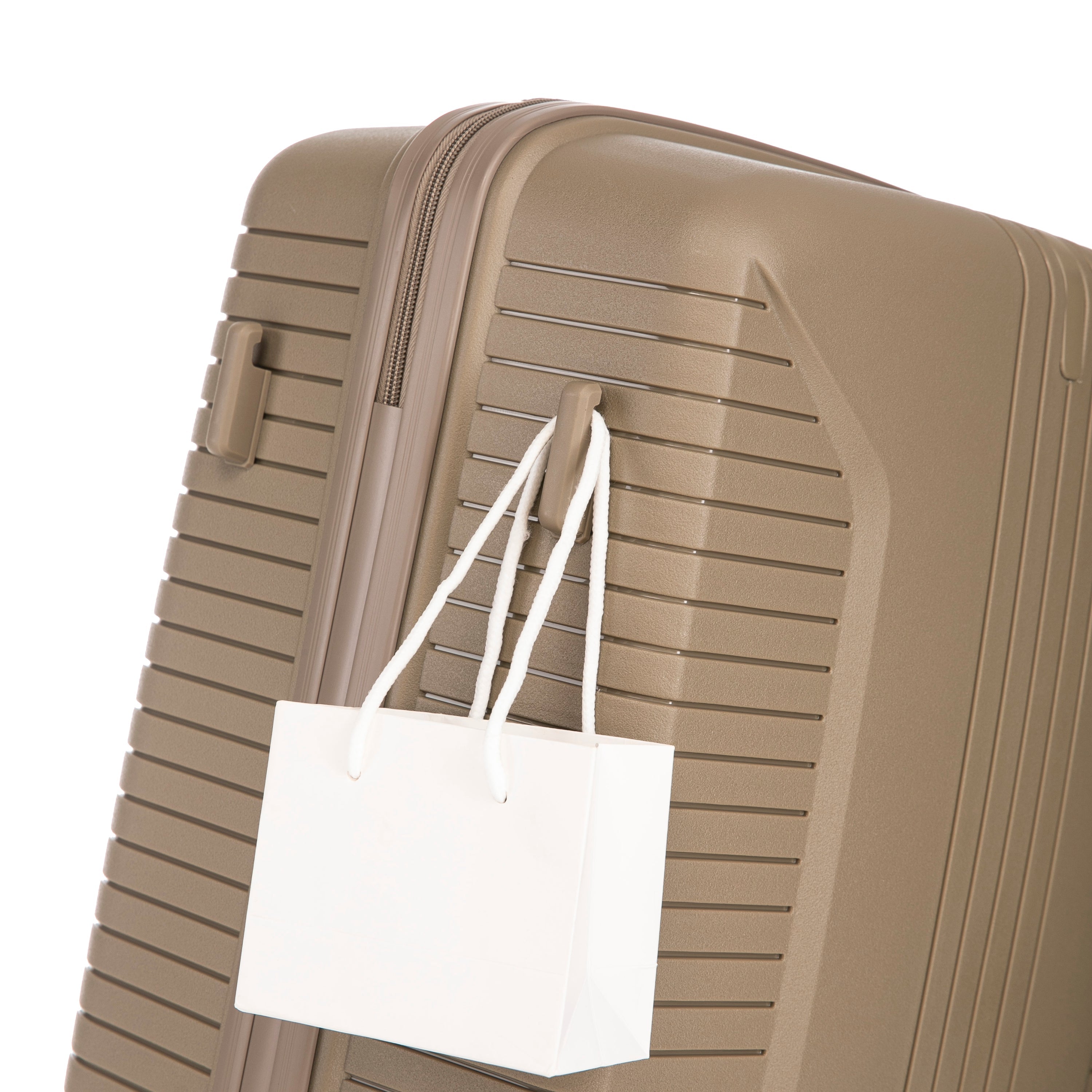 Gigatech 3-Piece PP Spinner Wheel Luggage Set (Champagne)