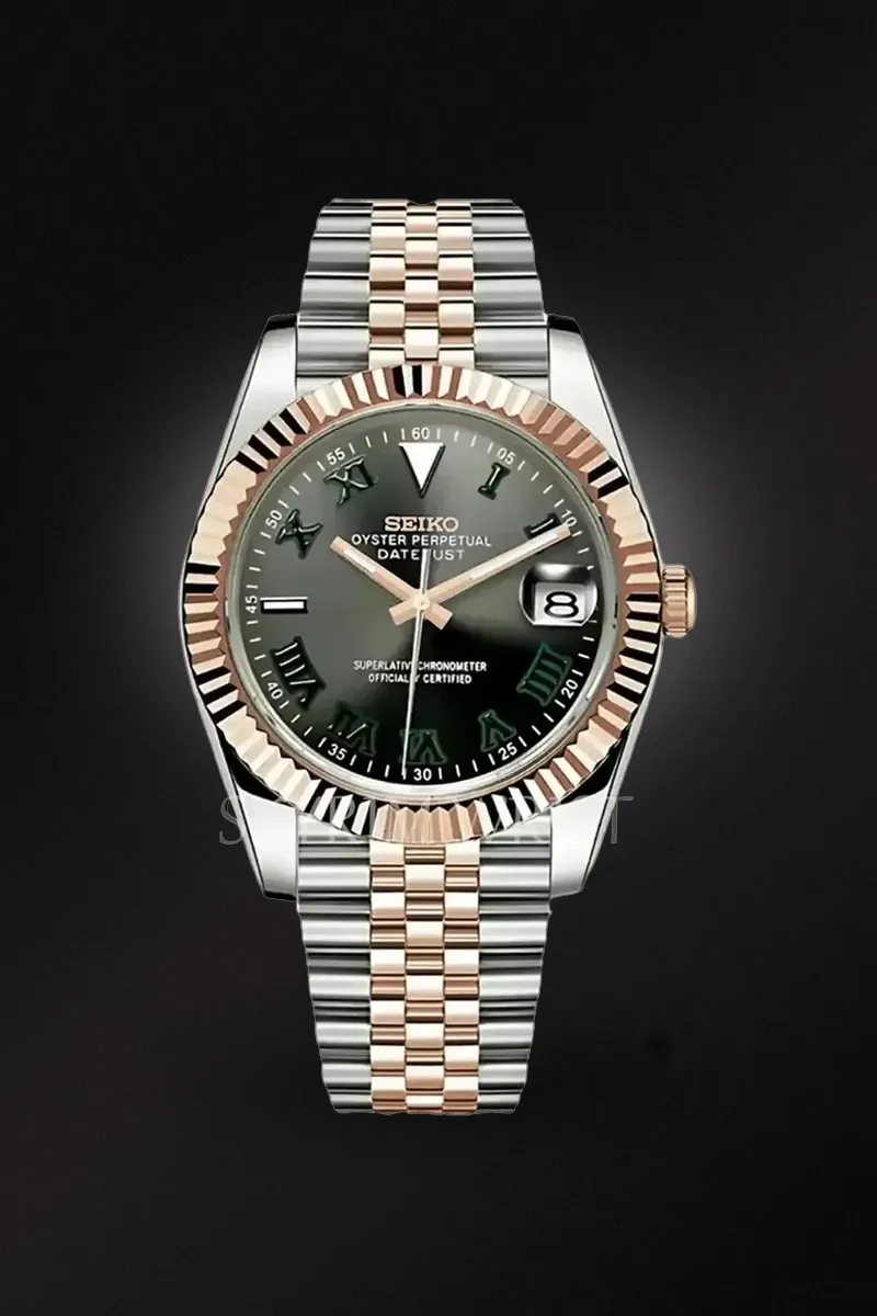 Mod Datejust Wimbledon Two-Tone Rose Gold Gray
