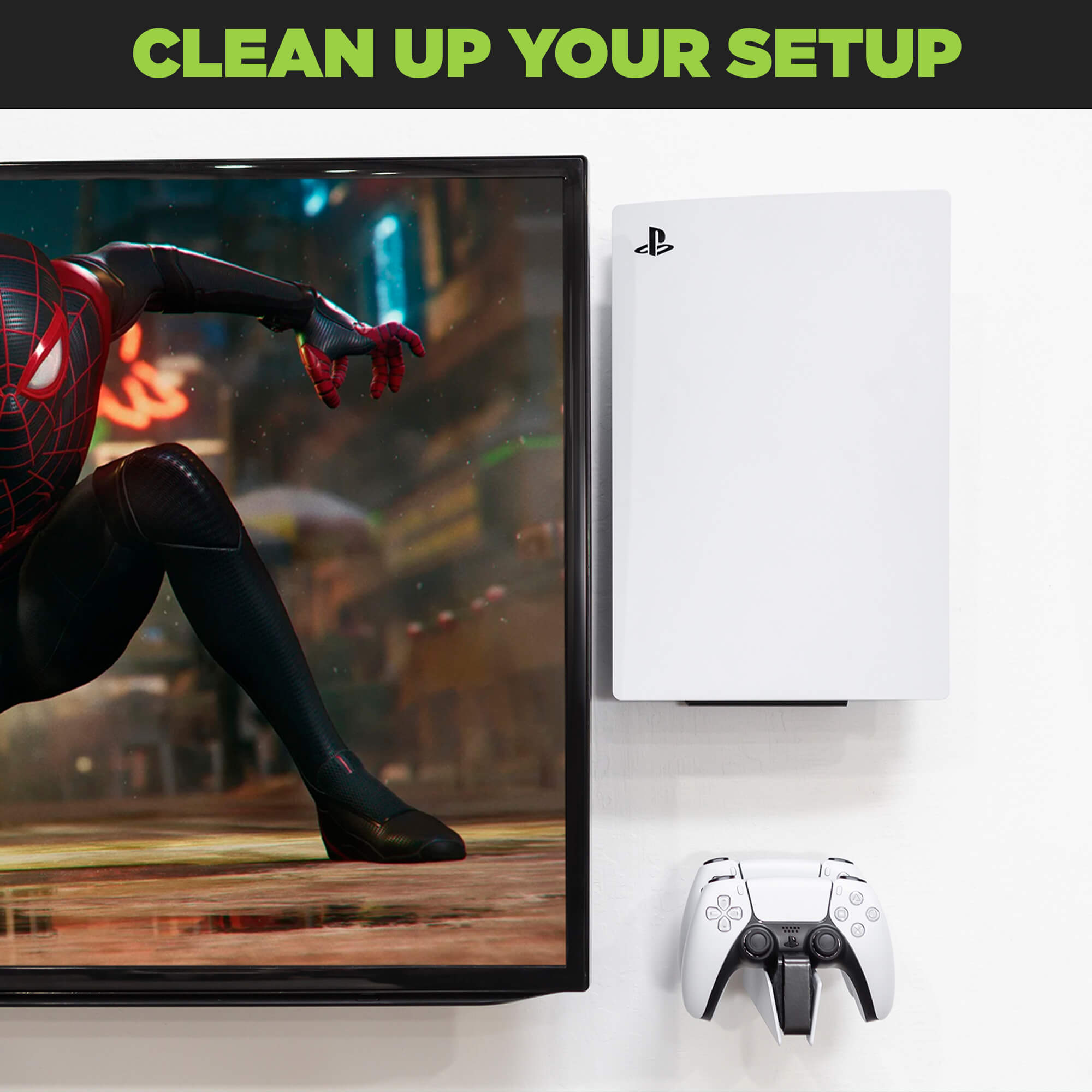 HIDEit PS5 DS | PS5 DualSense Charging Station Wall Mount
