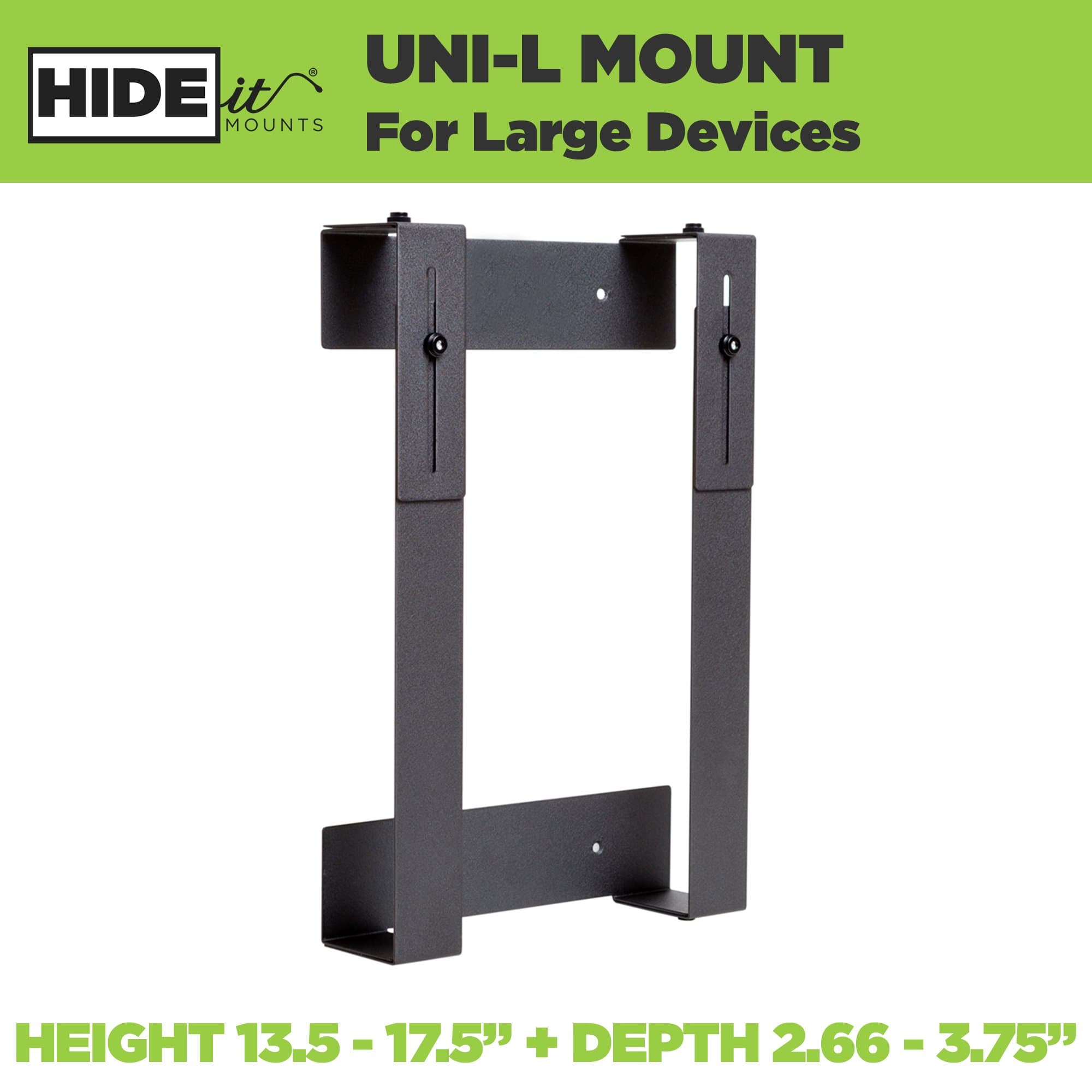 HIDEit Uni-L | Adjustable Large Device Wall Mount - BACKORDERED UNTIL 02/16. ORDER WILL SHIP ONCE ALL ITEMS ARE IN STOCK