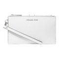 Michael Kors Adele Women Wristlet Optic White Leather Smartphone Wallet