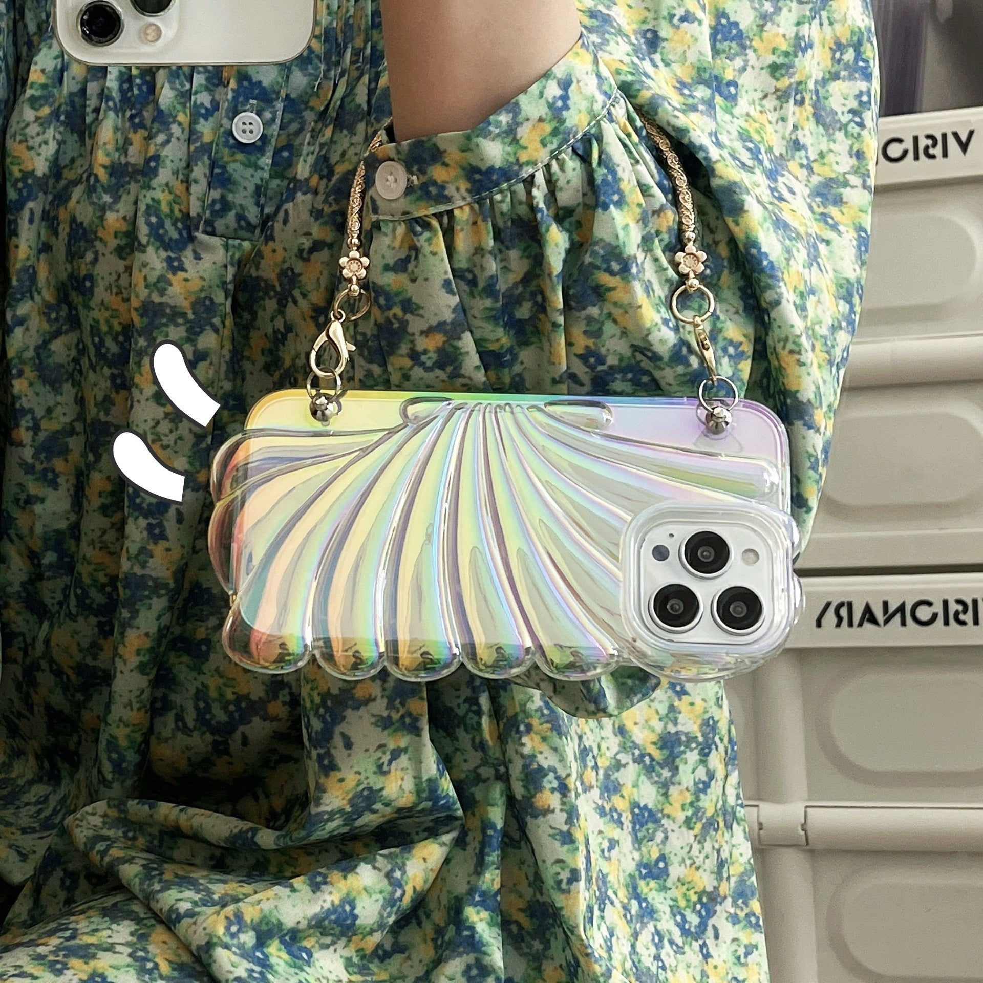 RAMODO Iridescent Seashell iPhone Case