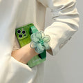 RAMODO Lace Floral Wristband iPhone Case