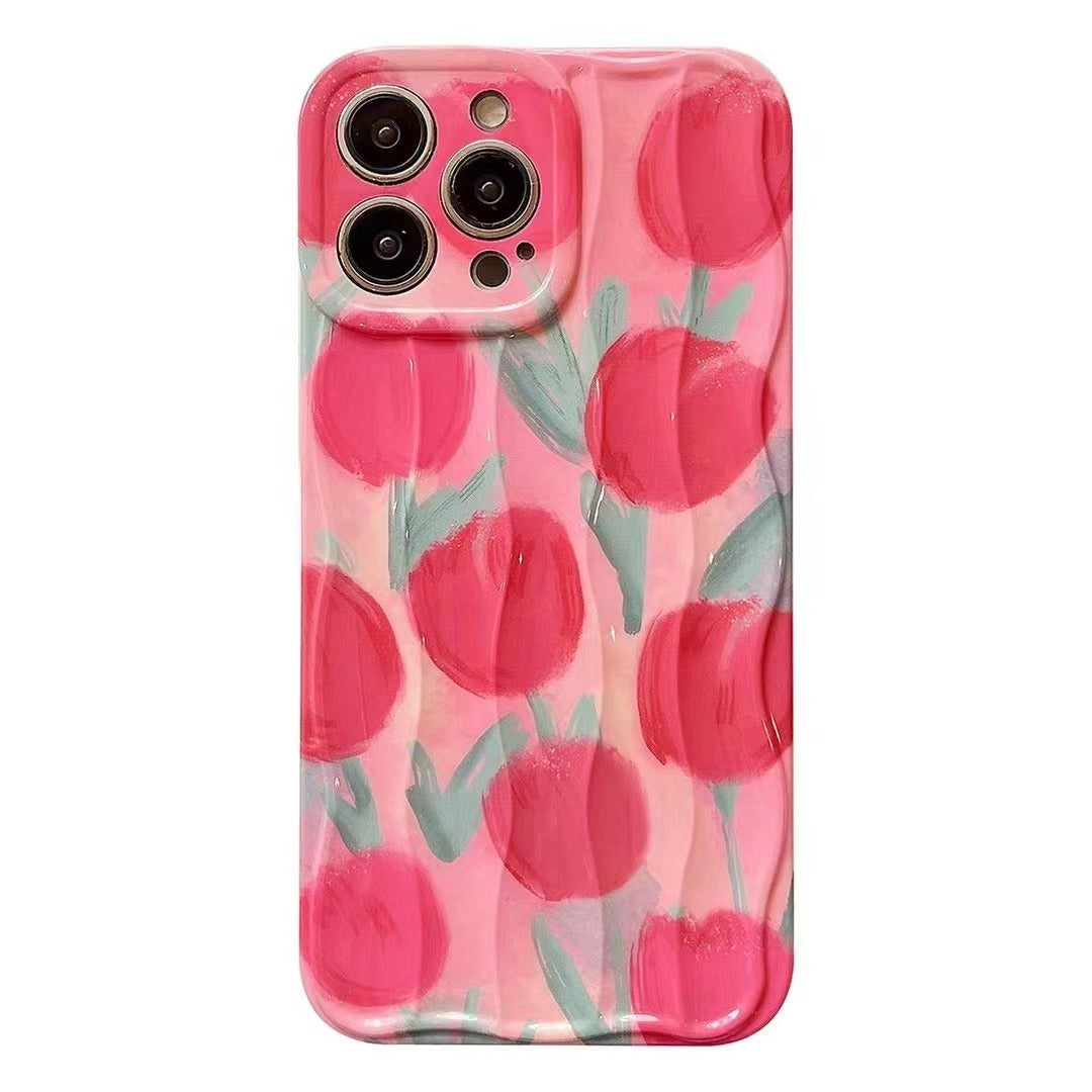 RAMODO Lace Floral Wristband iPhone Case