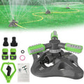 JOYXEON 360° Rotating 3 Arm Lawn Sprinkler Set 3-mode Garden Sprinkler