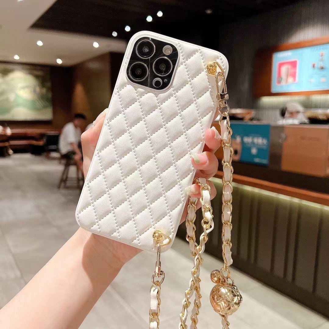 RAMODO Diamond Plaid Crossbody iPhone Case