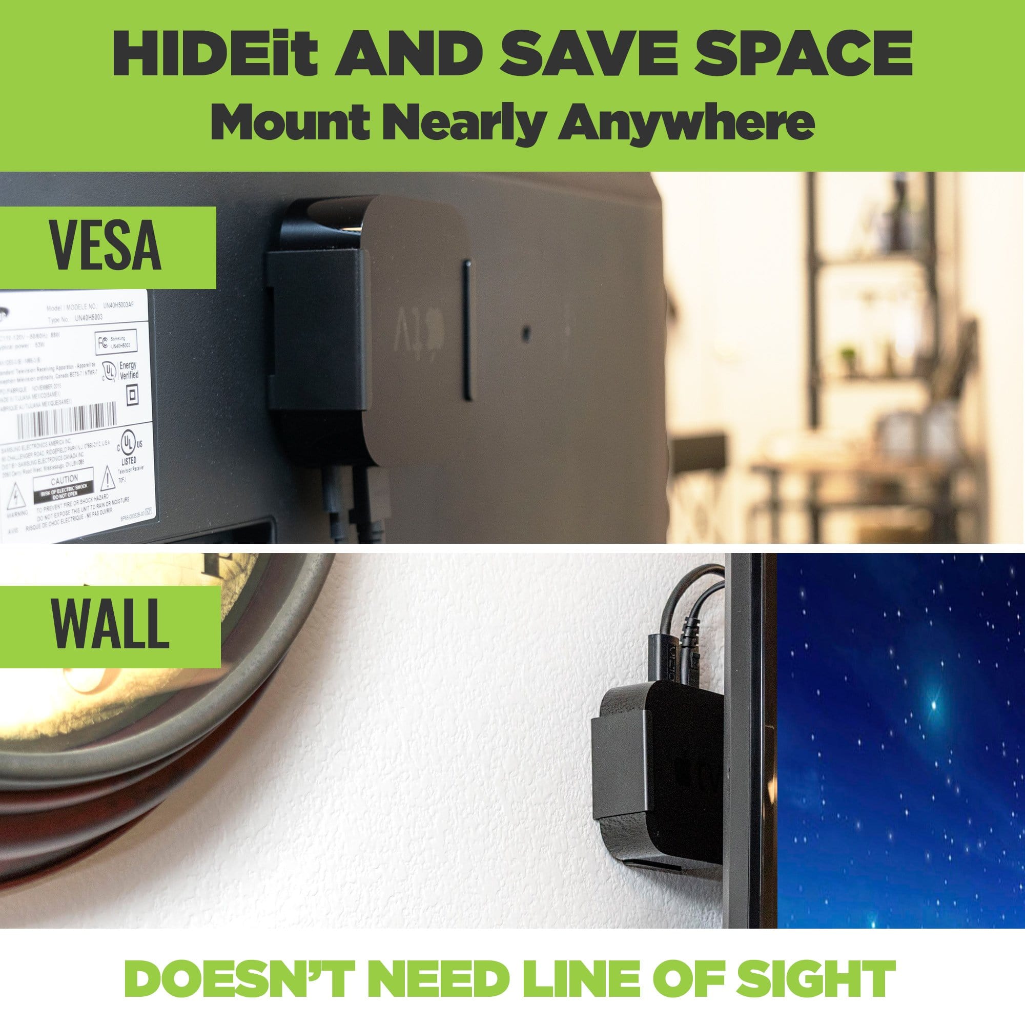 HIDEit ATV4K | 1st + 2nd Gen Apple TV 4K Wall Mount