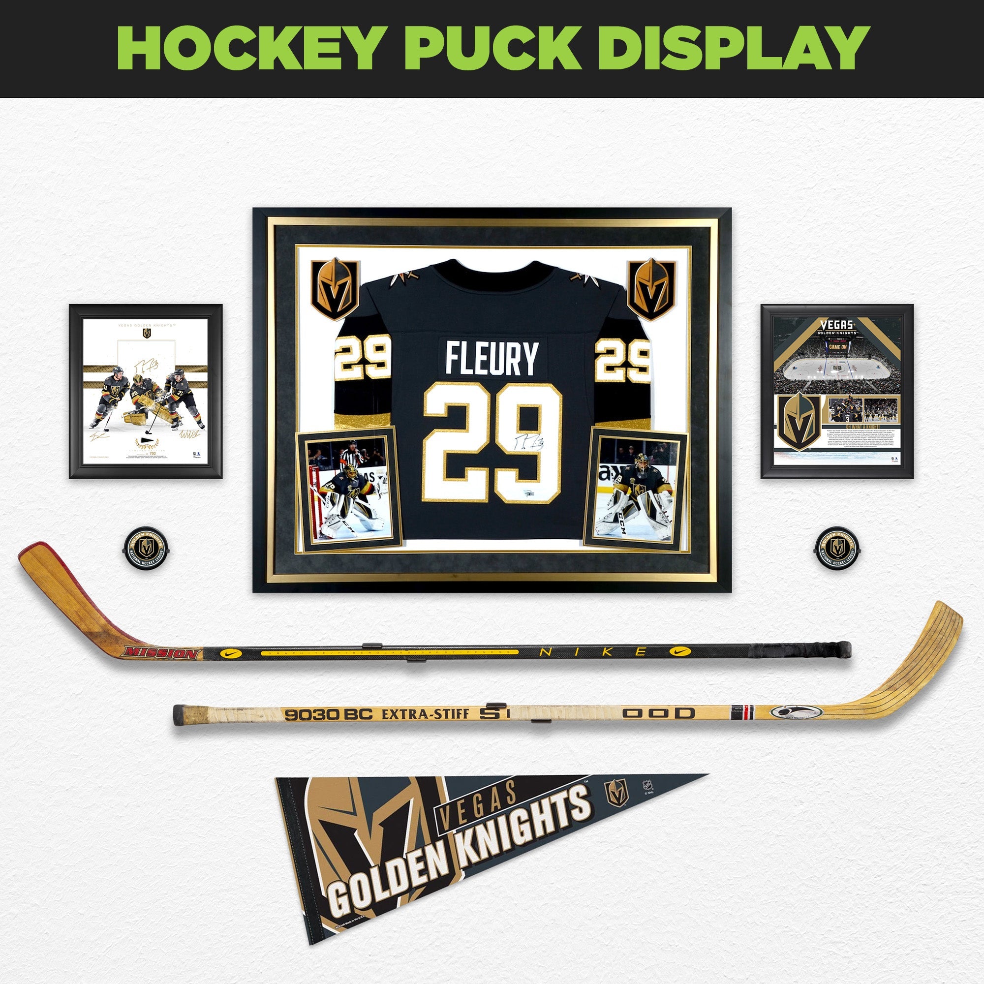 HIDEit Puck | Universal Hockey Puck Wall Mount 3-Pack
