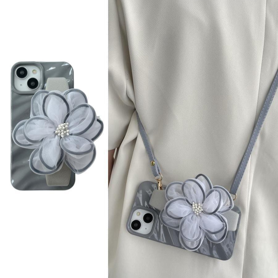 RAMODO Lace Floral Wristband iPhone Case