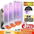 iShield Ultra-Clear Glass Screen Protector - 3-Pack, Oleophobic Coating, Easy Installation for iPhone 13/14/15 Pro & Mini