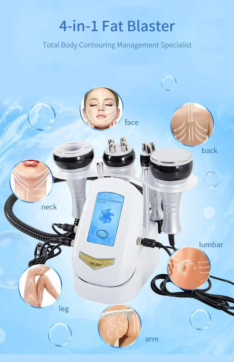 GlowPro 40K 4IN1 Cavitation Slimming Machine – Facial Massager & Skin Tightening for Lifted, Youthful Skin