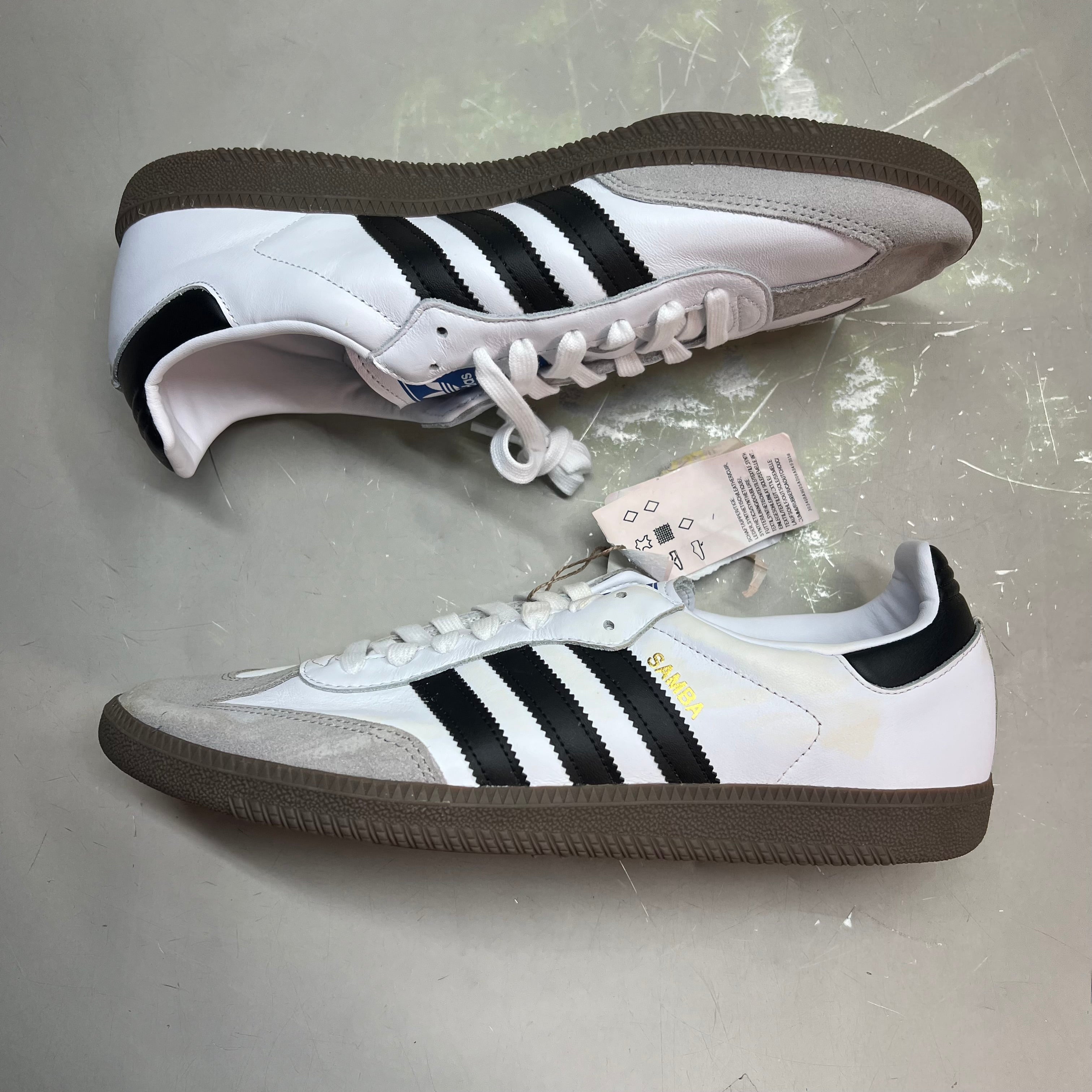 ZA@ ADIDAS Samba OG Sneaker Regular Fit Men's Sz 9.5 Black/White/Grey B75806 (As-is)