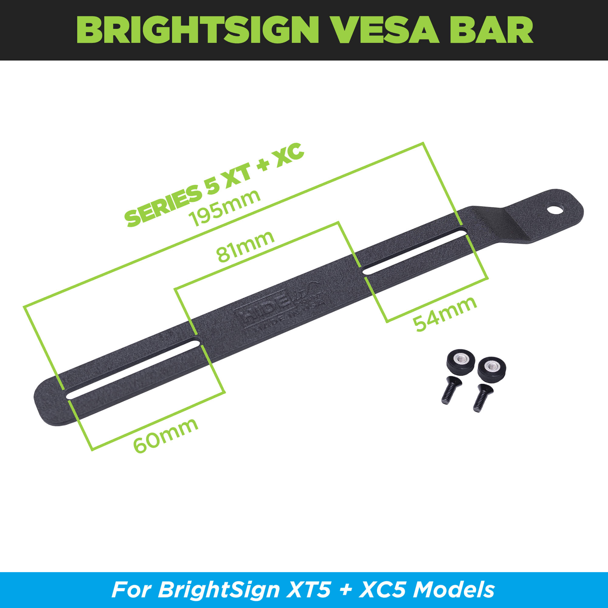 HIDEit BrightSign Bar | BrightSign VESA Adapter Mount 