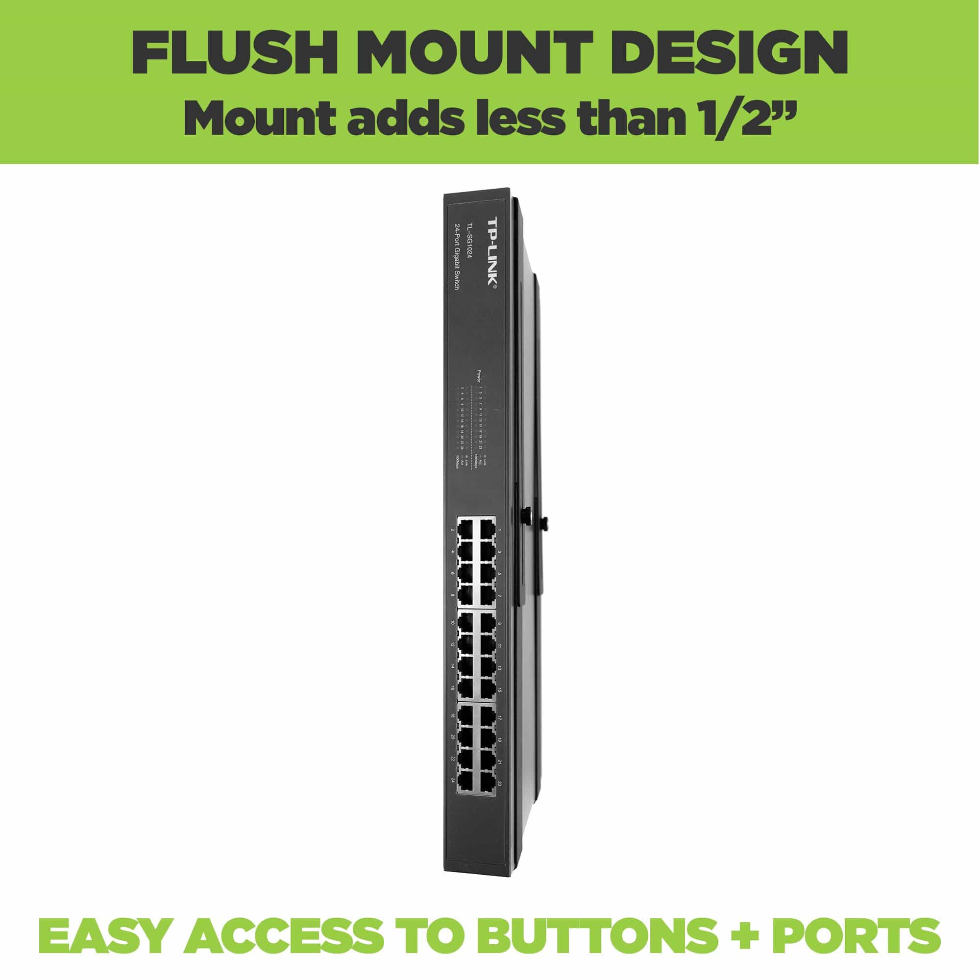 HIDEit Uni-NSM | Adjustable Network Switch Mount