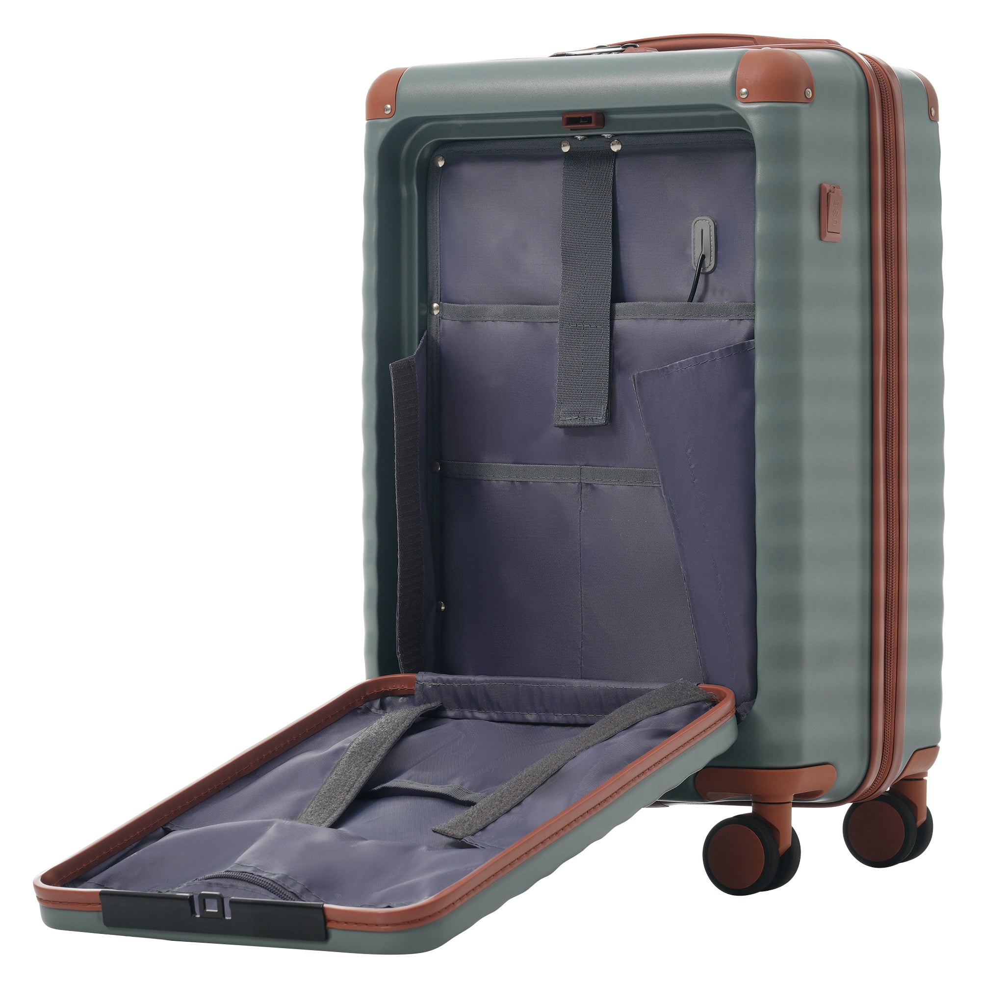 Deluxe 5-Piece Hard Side Luggage Set with USB and TSA Security