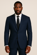 2 Piece Wool Suit - Navy