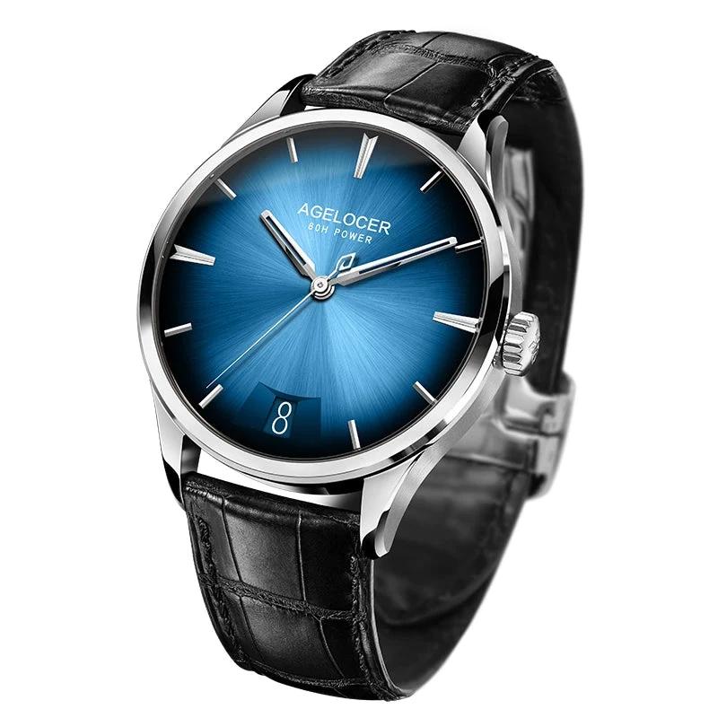 Men's Automatic Watch with 80-Hour Power Reserve - Blue Dial