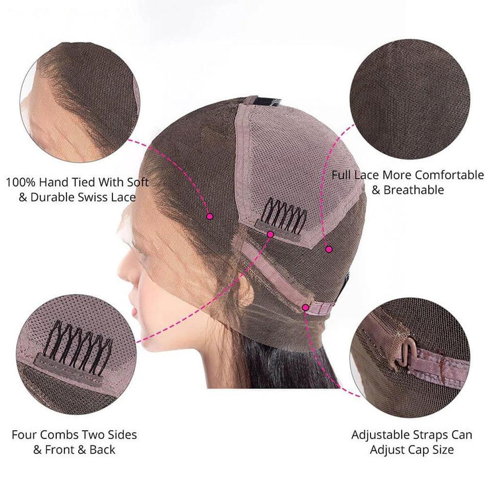 Full Lace Wig with 100% Real Human Hair - Hand-Woven
