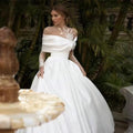 Elegant Satin Wedding Dress with Tutu Skirt