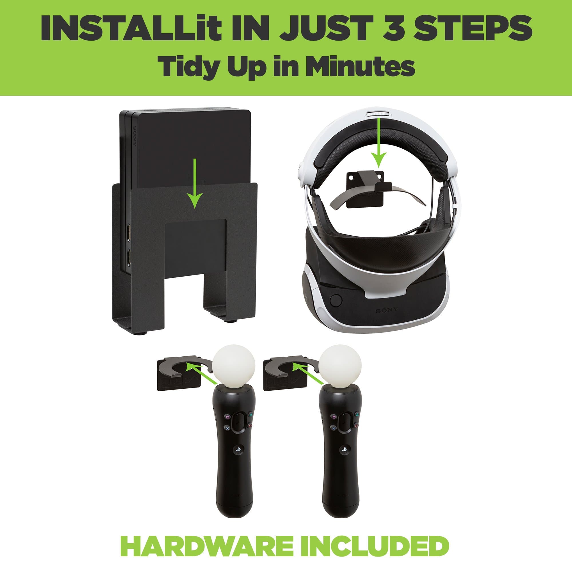 HIDEit PSVR | PlayStation 4 VR Wall Mount Bundle