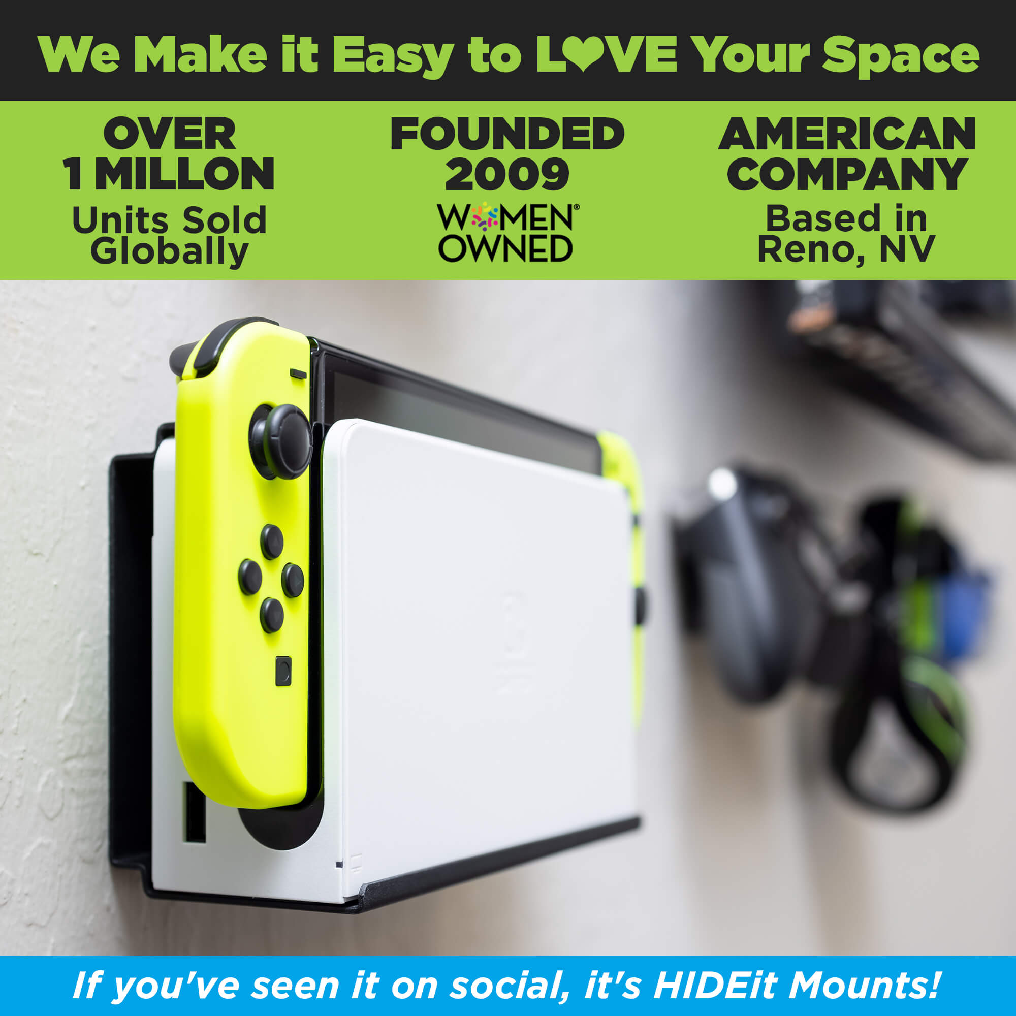 HIDEit Switch | Nintendo Switch Wall Mount