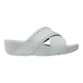 FitFlop Lulu Cross Women Sandals Seafoam Blue Leather