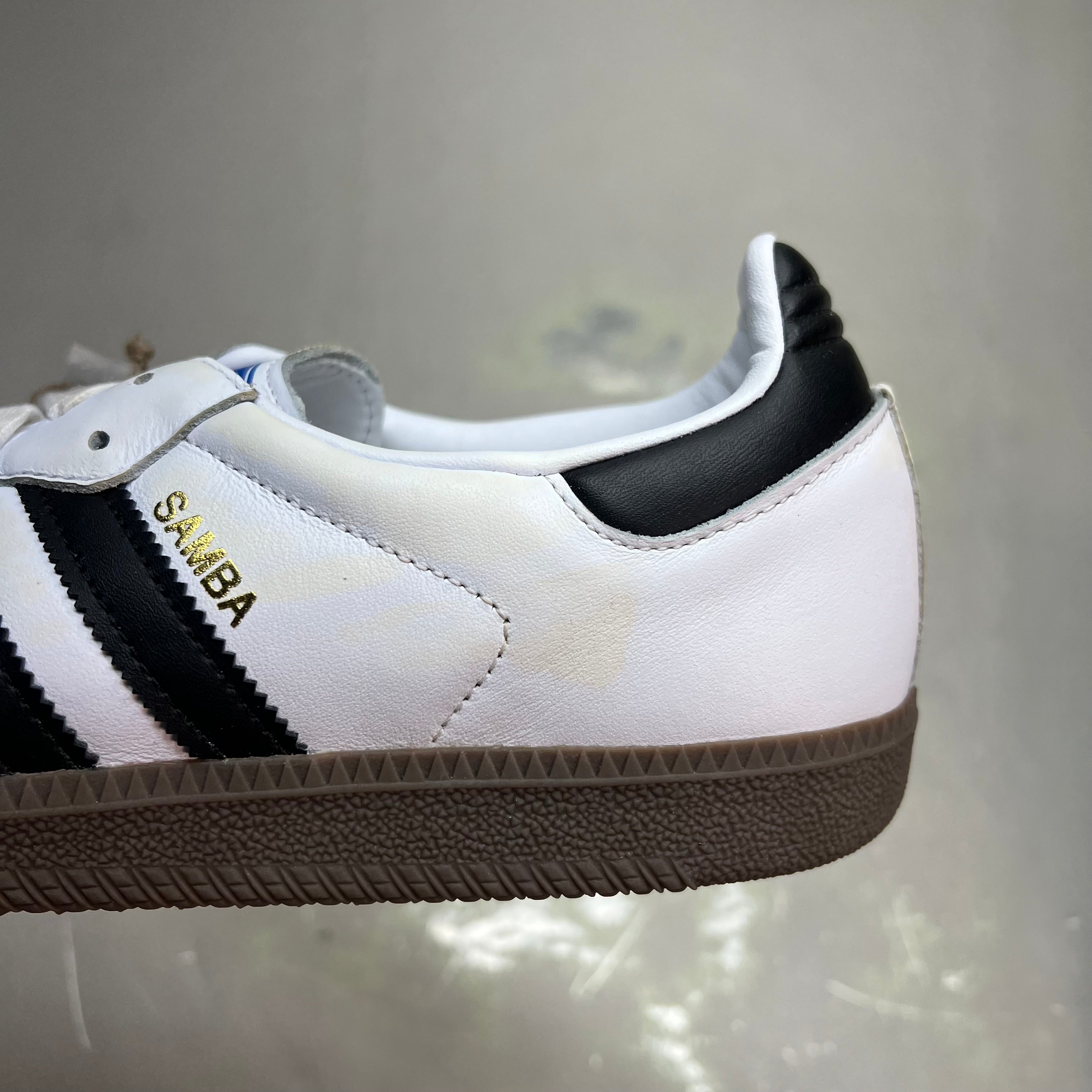 ZA@ ADIDAS Samba OG Sneaker Regular Fit Men's Sz 9.5 Black/White/Grey B75806 (As-is)
