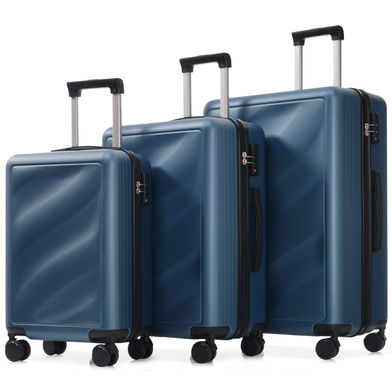 Luggage Set 3 Piece Lightweight Durable ABS Suitcases with TSA Lock
