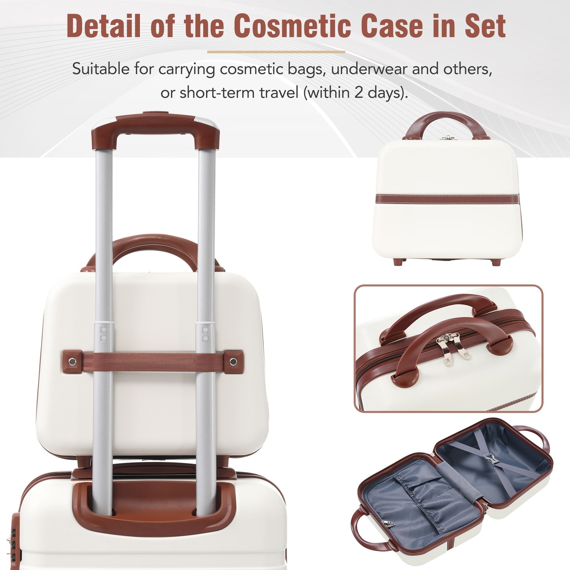 Hardshell Luggage Sets 4 Pieces 20" / 24" / 28" and Cosmetic Case
