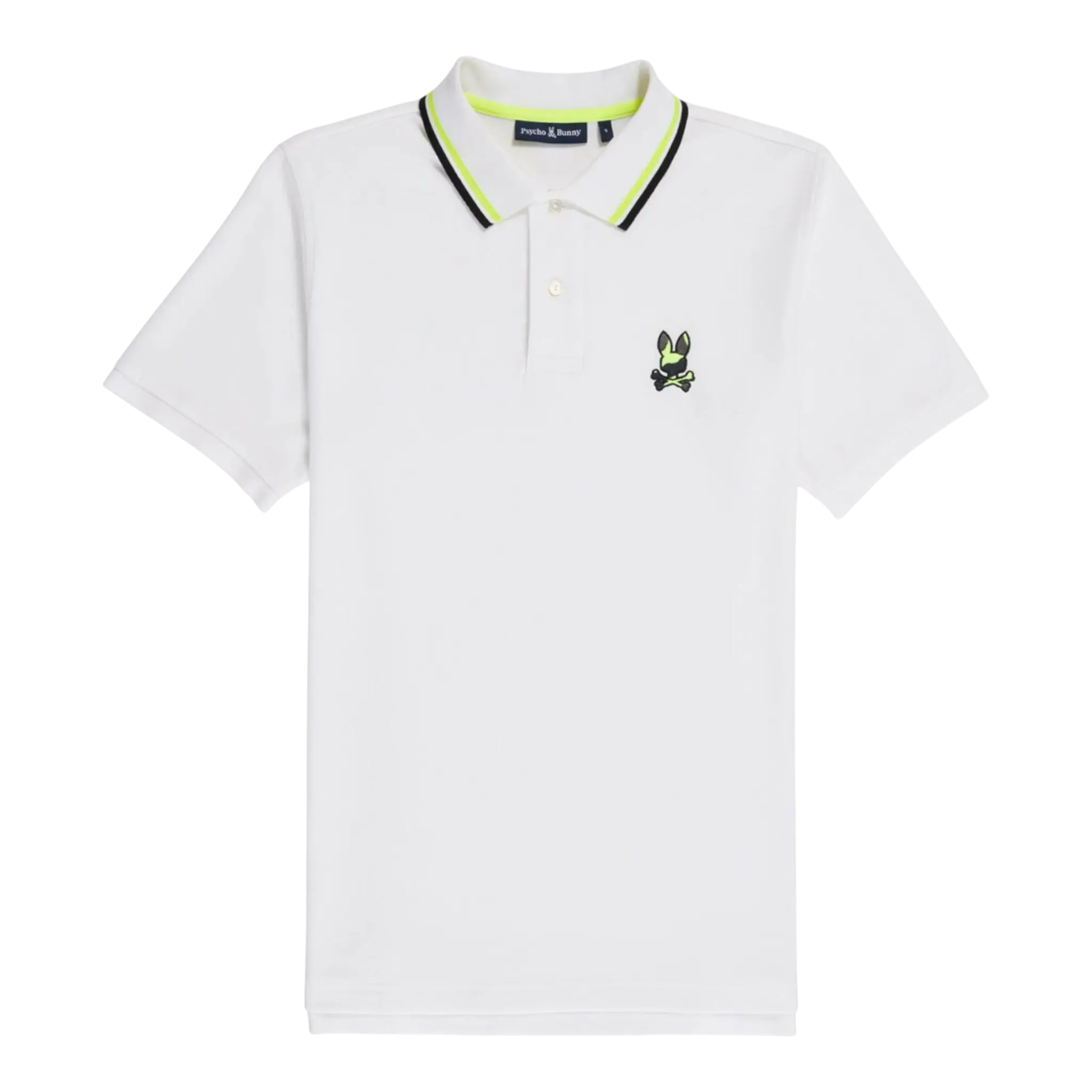 Psycho Bunny Plano Pique Polo Men Shirt White