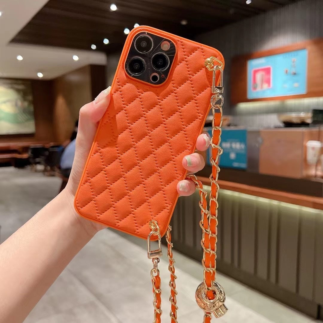 RAMODO Diamond Plaid Crossbody iPhone Case