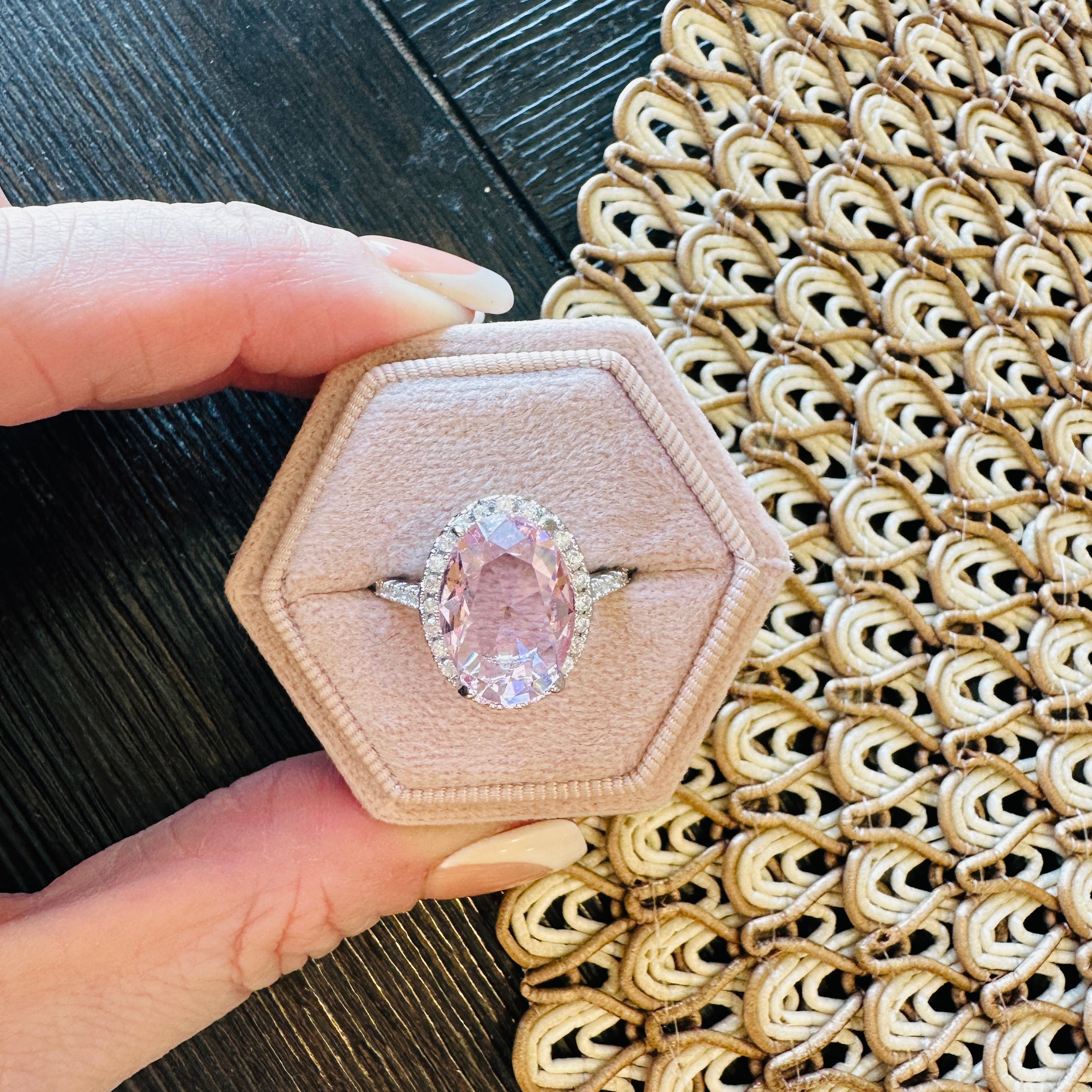 Katherine Pink Oval Ring