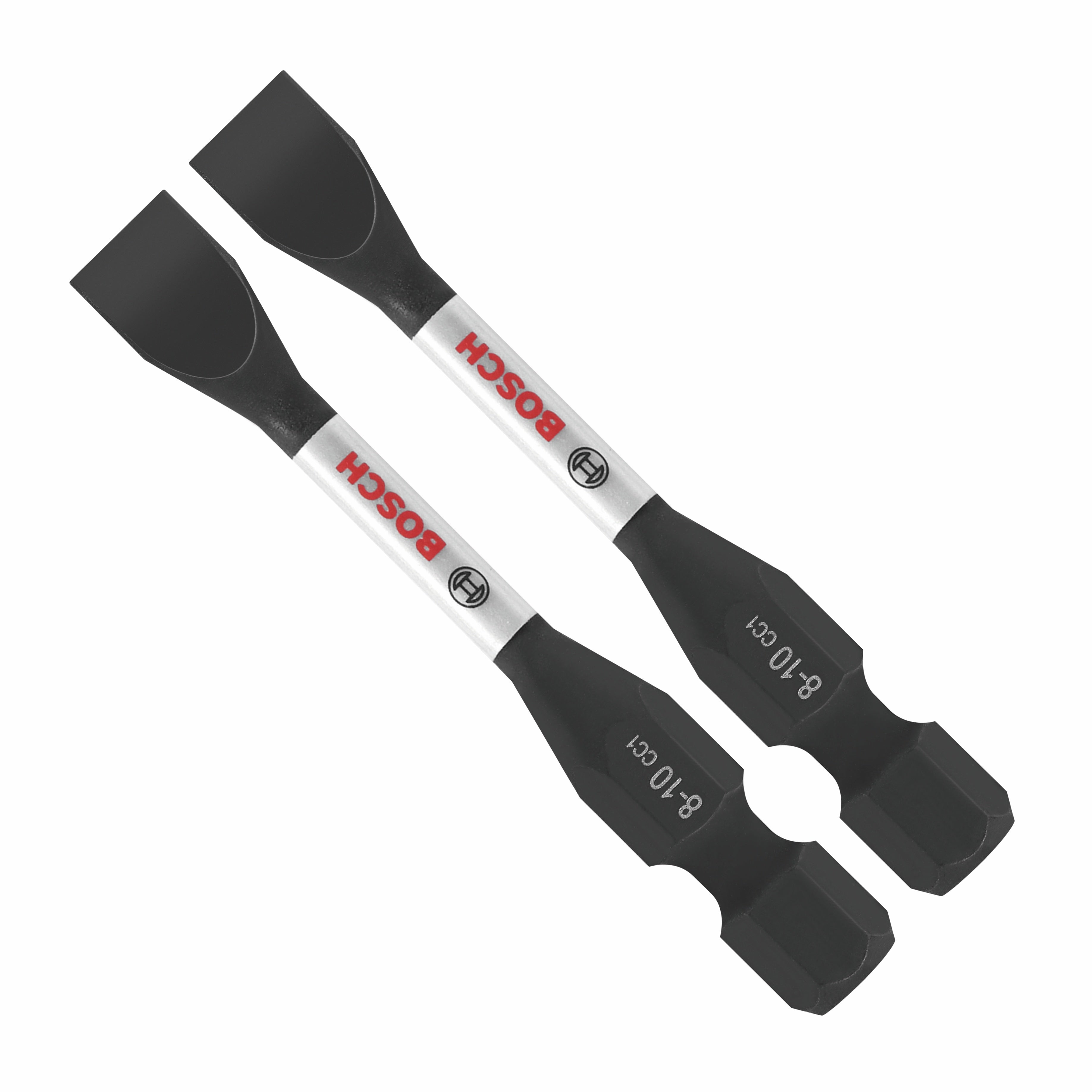 BOSCH ITDSL810202 2 pc. Driven 2 In. Impact Slotted #8-10 Power Bits