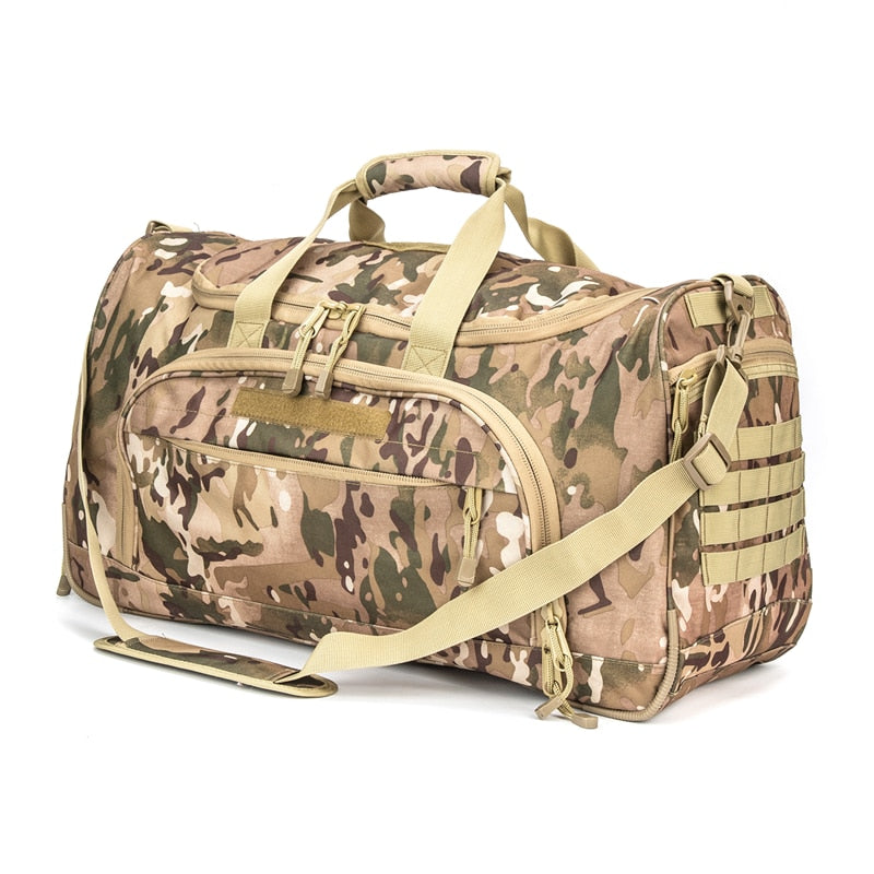 50L Travel Sports Bags Foldable Gym Bag Carry-on Luggage Duffle Bag With Shoes Compartment for Men Women 6 Colors