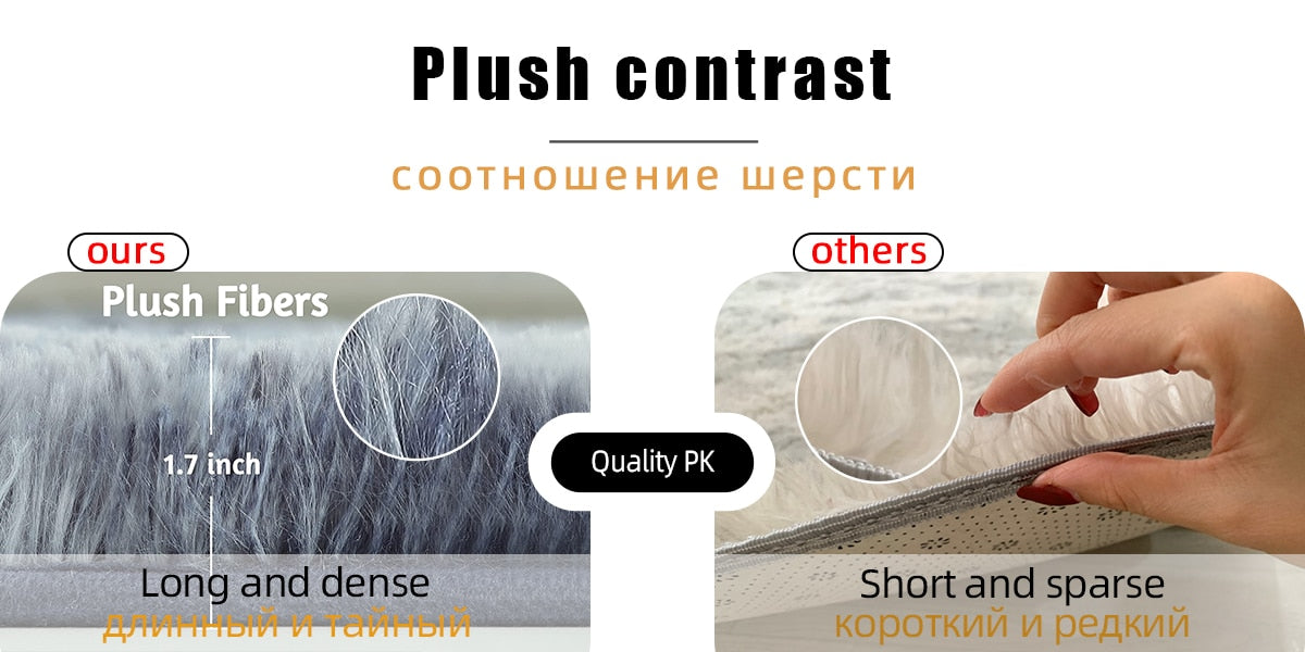 Luxurious Plush Carpets: Ultra-Soft Modern Area Rugs for Stylish Living Rooms, Playful Children's Bedrooms, and Chic Home Decor