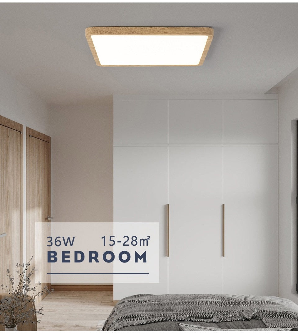 Square LED Ceiling Lamp - Bedroom Lighting in Neutral White, Cold White, and Warm White - 48W, 36W, 24W, 18W Options for Living Room Brilliance