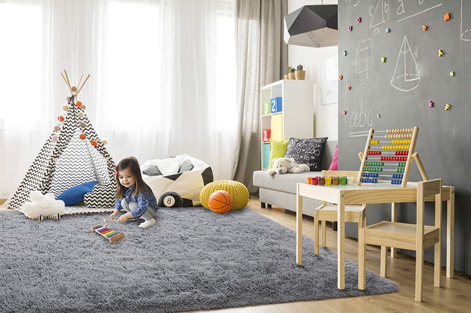 Luxurious Plush Carpets: Ultra-Soft Modern Area Rugs for Stylish Living Rooms, Playful Children's Bedrooms, and Chic Home Decor
