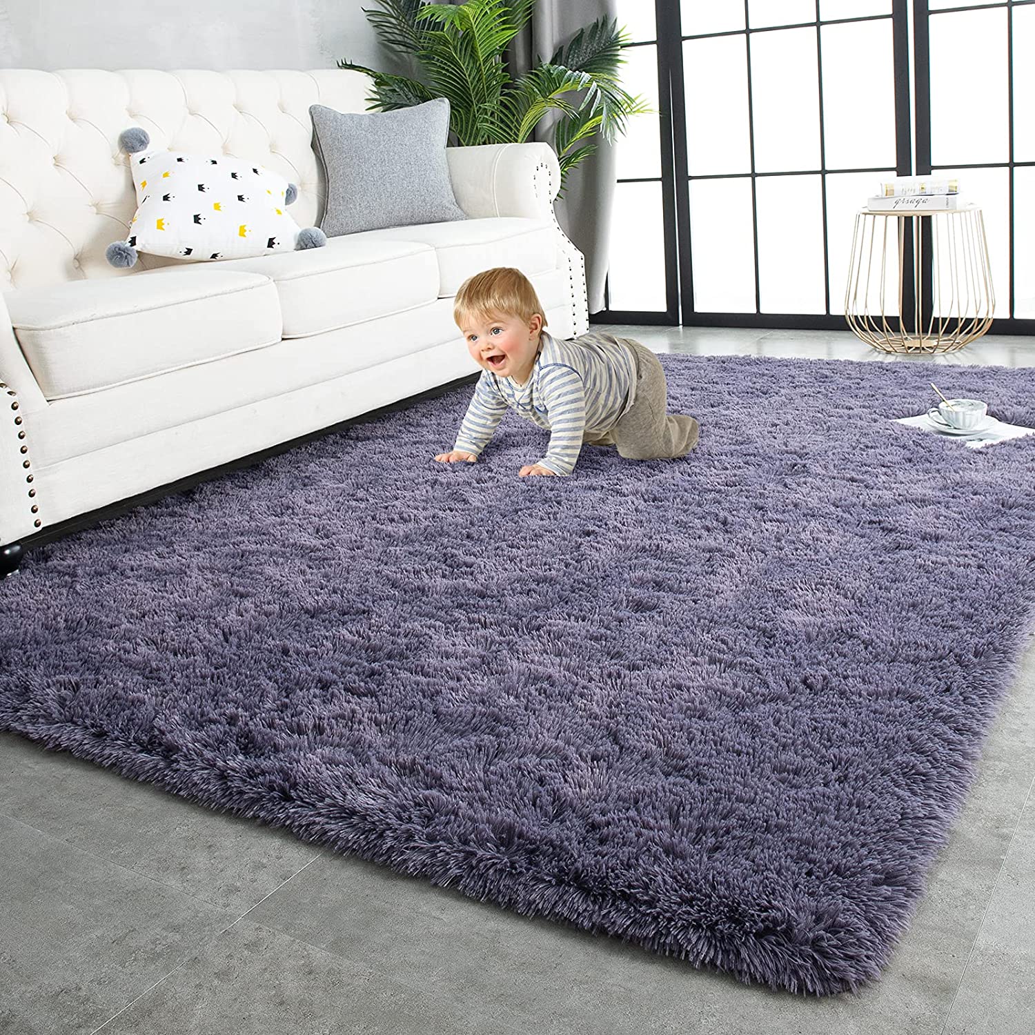 Luxurious Plush Carpets: Ultra-Soft Modern Area Rugs for Stylish Living Rooms, Playful Children's Bedrooms, and Chic Home Decor