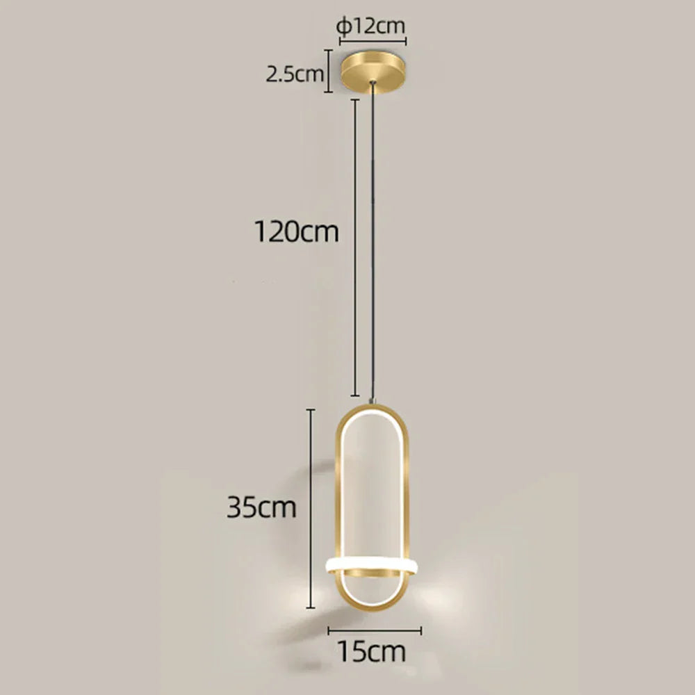 DecorBites™ LED Pendant Chandelier Light for Bedroom, Living Room - Modern Minimalist Design